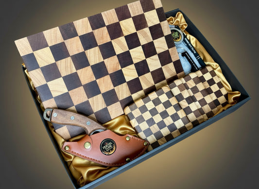 Luxury cheese platter gift set Australian made resin and timber board