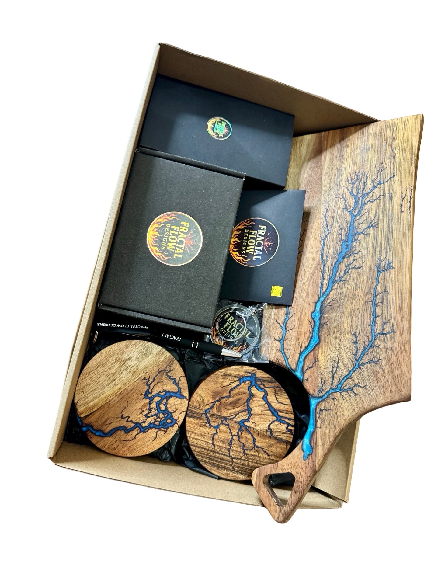 Blue resin cheese platter gift box handmade in East Gippsland for cheese lovers