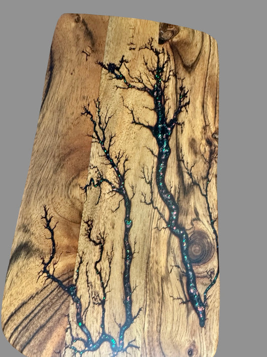 Premium Australian resin paddle cheese board, artisan timber craftsmanship from East Gippsland for entertaining and gifting