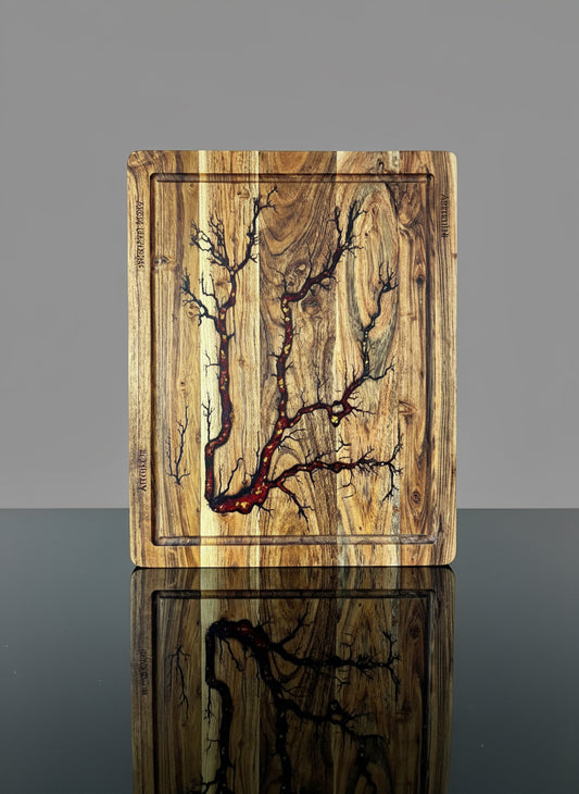 Australian resin cutting board by Fractal Flow Designs, handcrafted kitchen board perfect for cooking or gifting, East Gippsland artisan piece