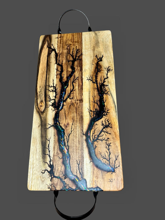 The best Australian resin serving platters - handmade with Australian hardwood timber by Fractal Flow Designs