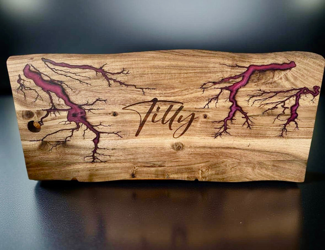 Custom engraved resin board with personalised timber detailing australian resin boards east gippsland gifting weddings premium craftsmanship