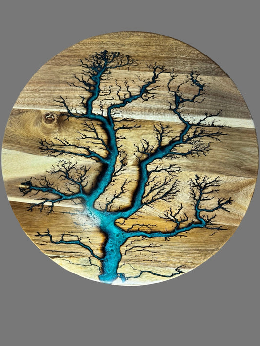 Australian made resin board Christmas corporate gift and wedding present by Fractal Flow Designs handcrafted timber serving board East Gippsland premium gifting