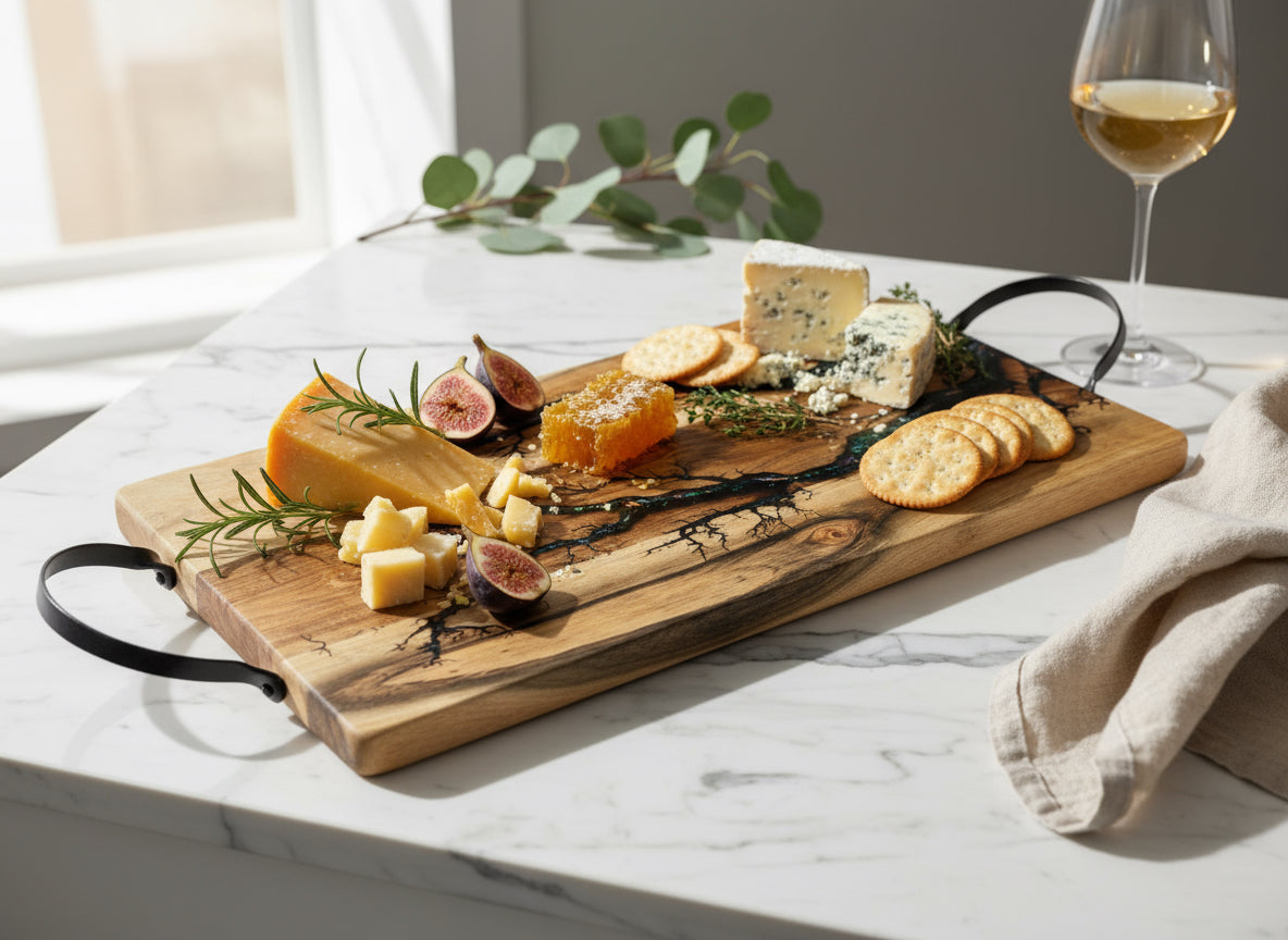 Best Australian resin grazing boards - artisan made for entertaining by Fractal Flow Designs 
