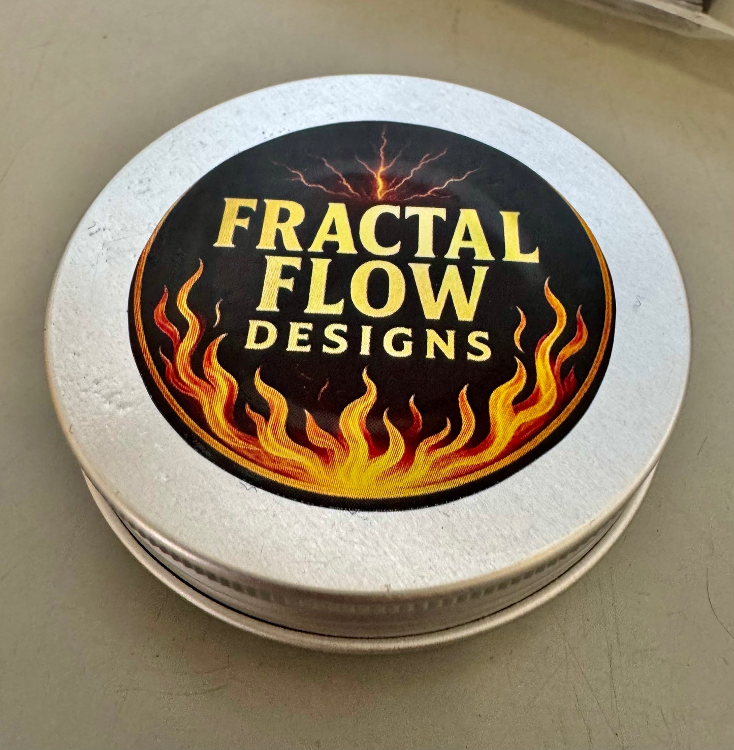 Fractal Flow Designs board wax tin – premium food-safe conditioner for resin and timber serving boards