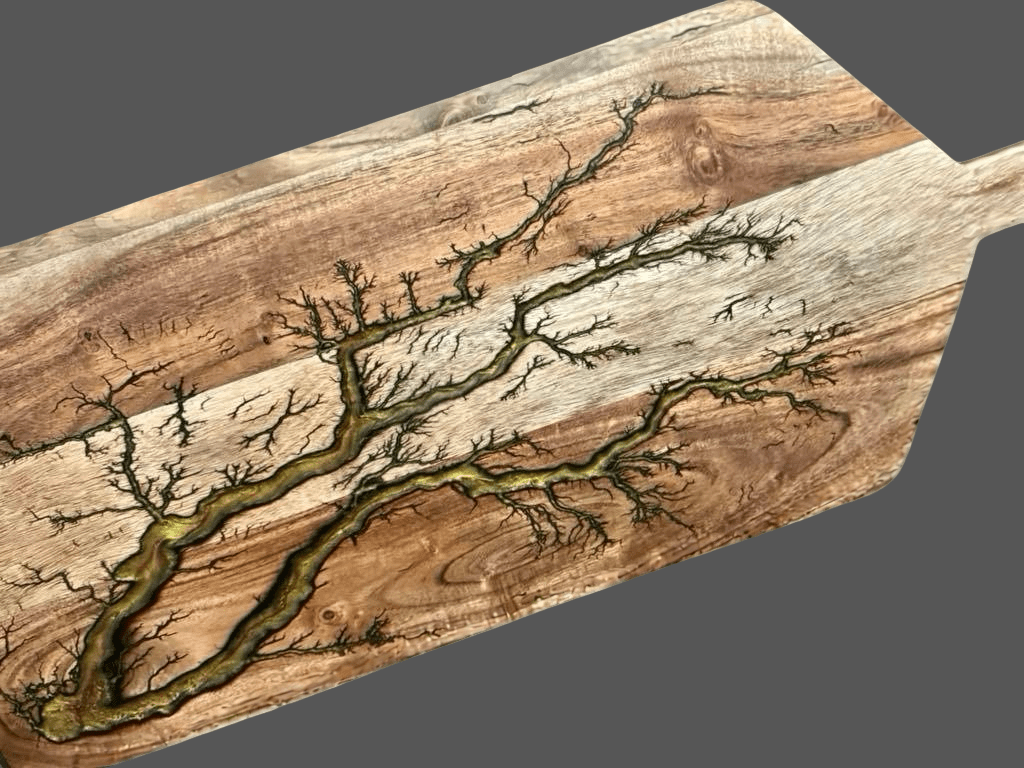 Large resin paddle grazing board, handcrafted in Bairnsdale Victoria – artisan timber platter for weddings, anniversaries, and gourmet cheese spreads.
