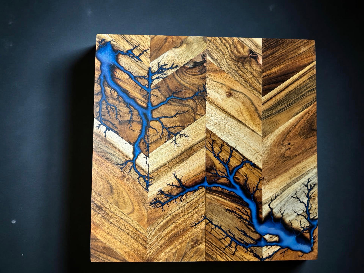 Handcrafted resin chopping board East Gippsland Australia Fractal Flow Designs