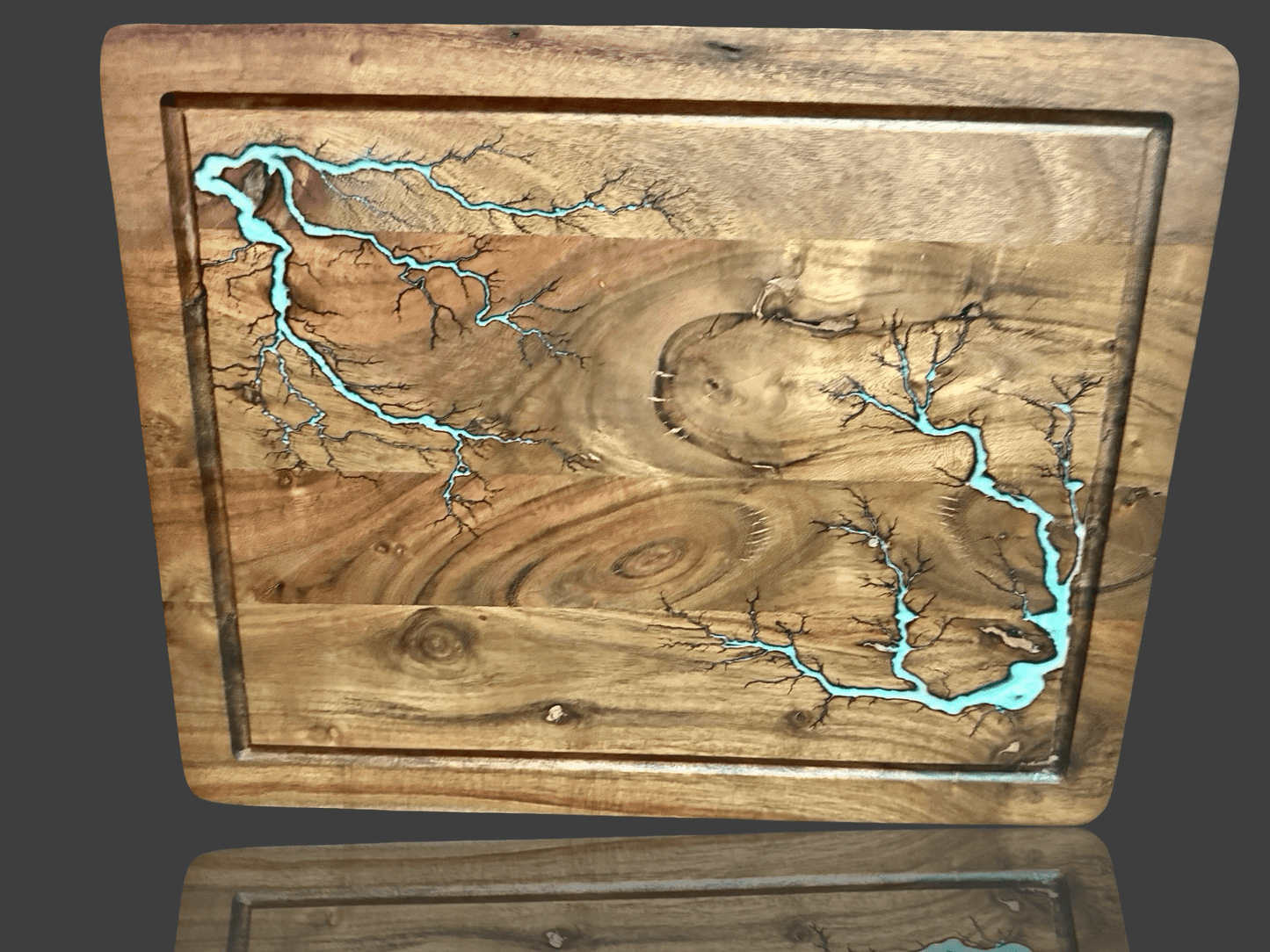 Premium Australian resin boards by Fractal Flow Designs, handmade in Bairnsdale, Victoria. Large chopping board design perfect for entertaining and weddings.