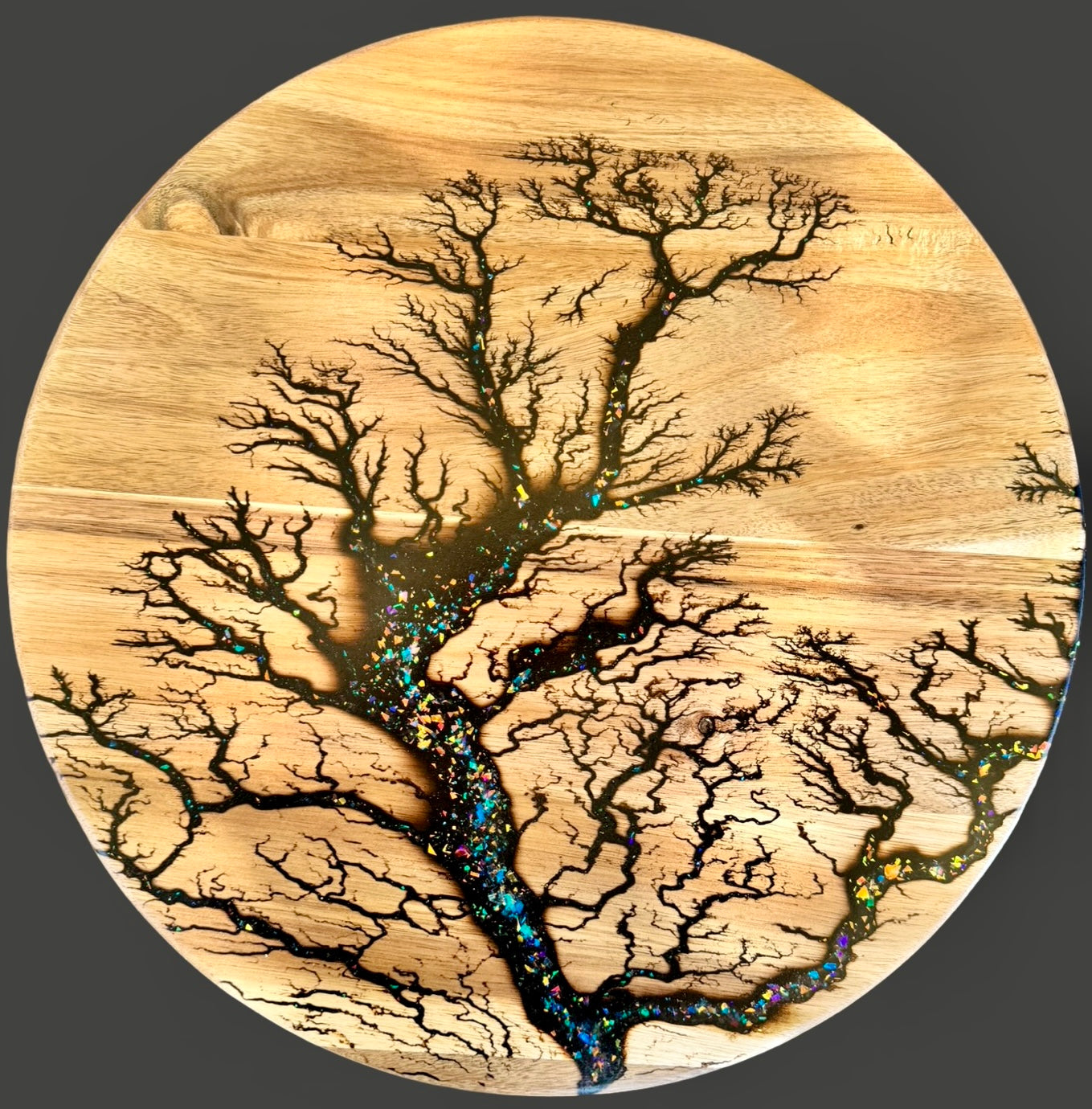 Resin Lazy Susan handcrafted timber serving platter East Gippsland