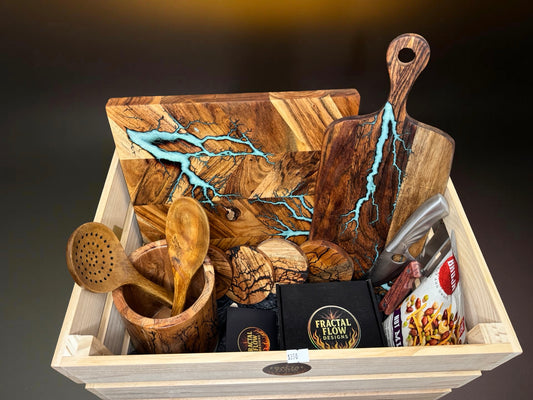 Resin charcuterie gift pack Australian timber and resin art