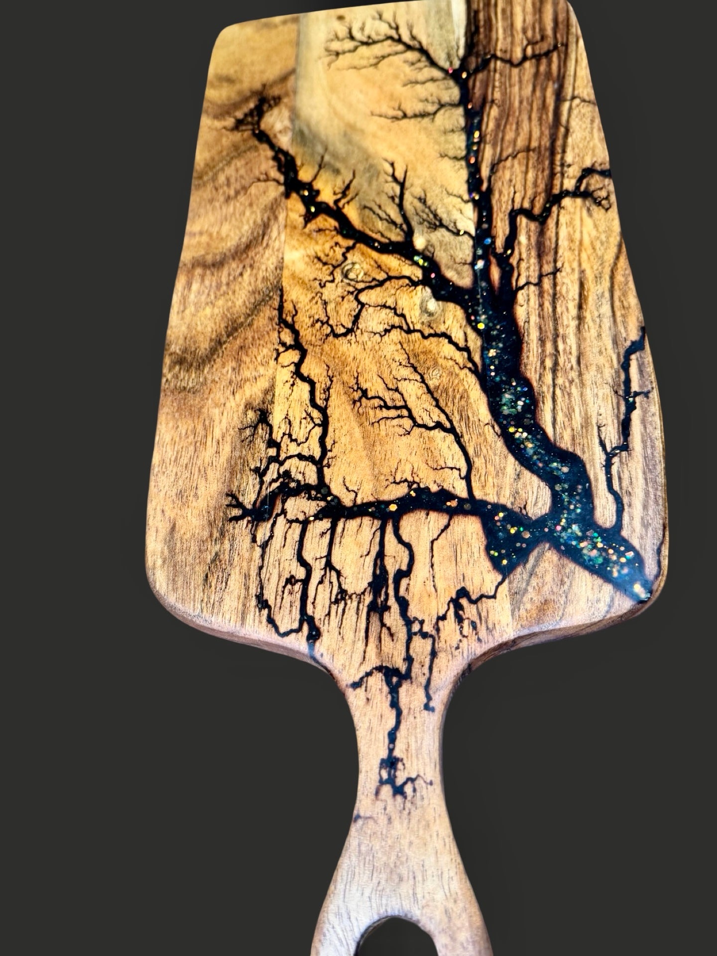 Fractal Flow Designs resin paddle board, premium Australian-made cheese and charcuterie platter. Perfect for entertaining, gourmet spreads, and corporate gifting and social events.