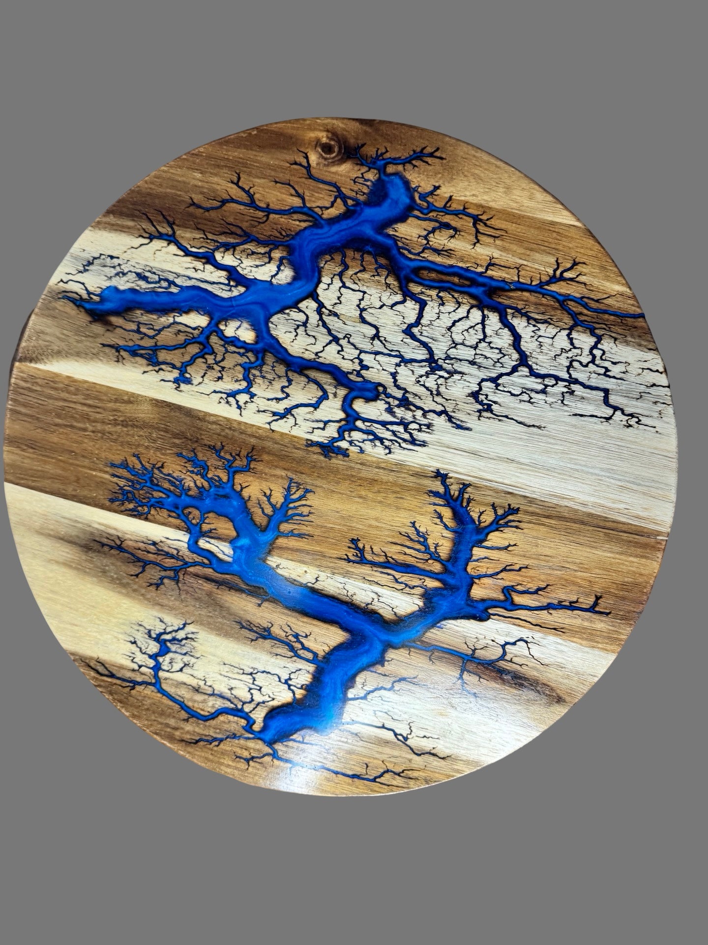 Australian resin lazy Susan premium handcrafted timber platter by Fractal Flow Designs, round rotating cheese and grazing board East Gippsland home decor