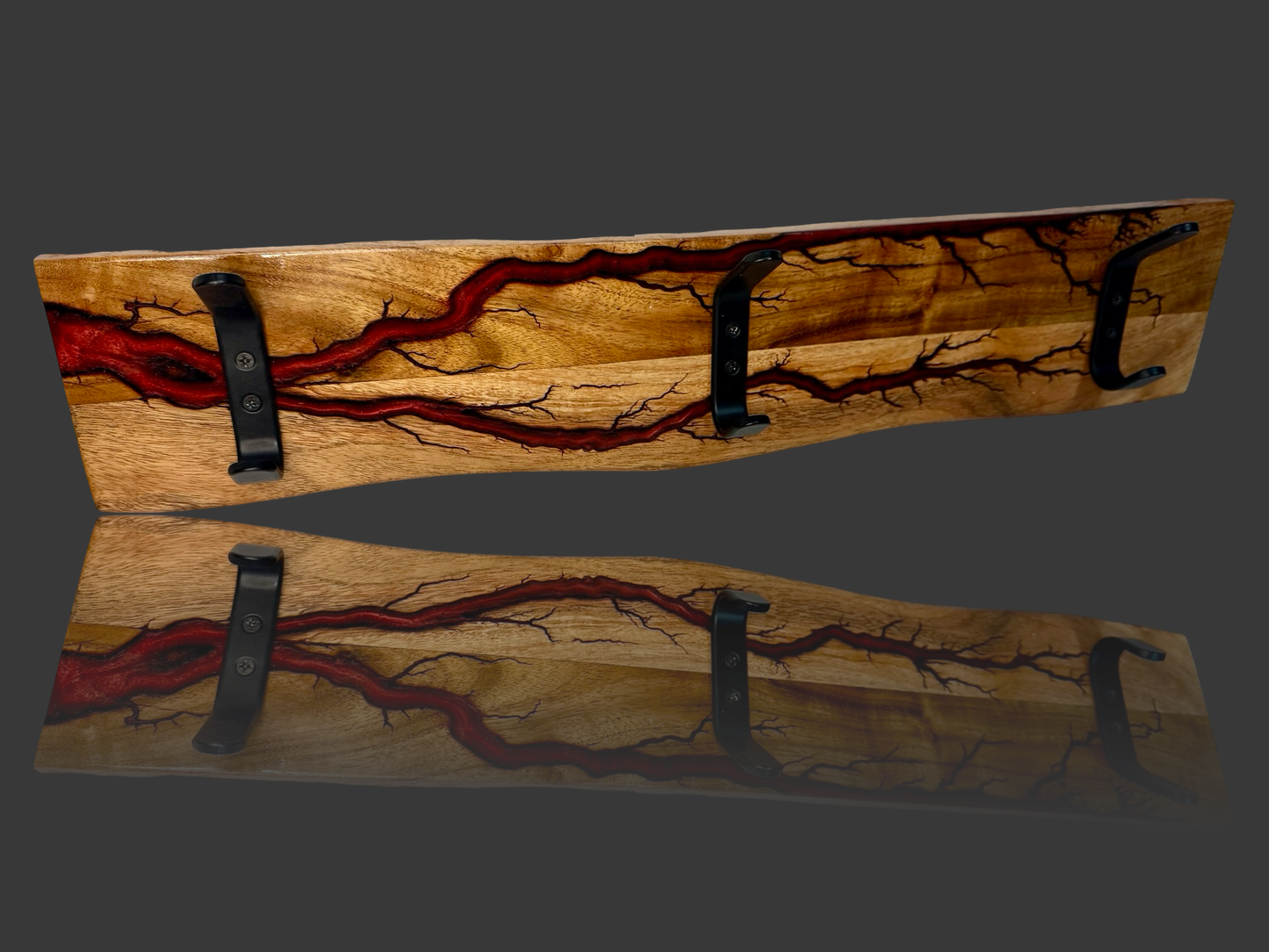 Australian-made resin coat rack – premium timber wall hanger by Fractal Flow Designs