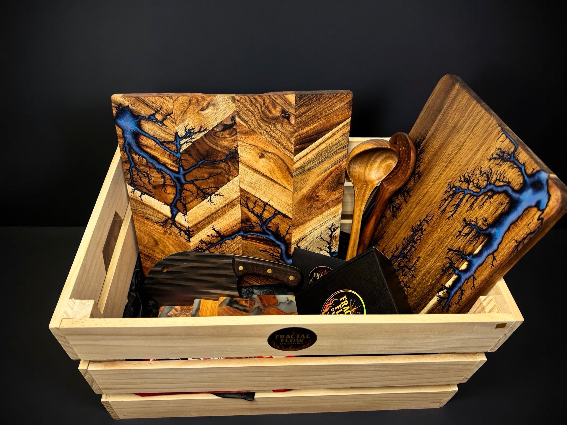 Resin serving board gift box East Gippsland timber craftsmanship