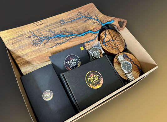 Australian made resin cheese board gift set with coasters oil wax and opener