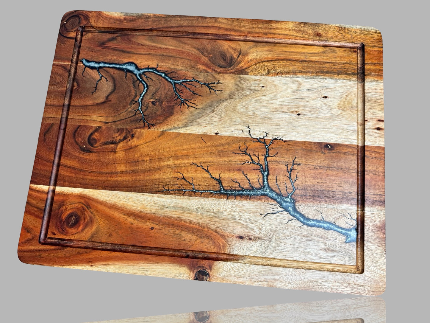 Resin kitchen chopping board handmade in Australia — premium Fractal Flow Designs product with modern resin design