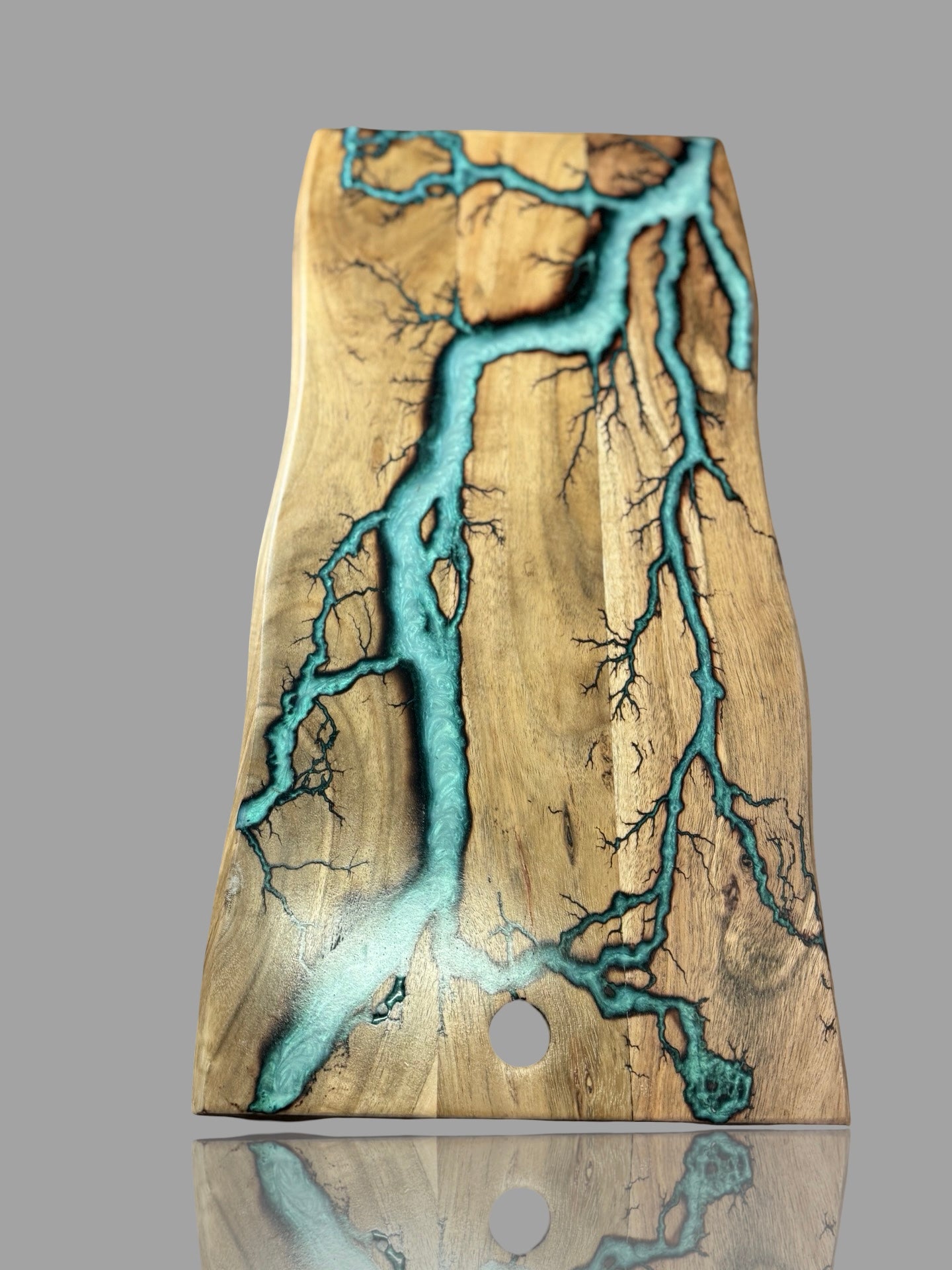 Live edge resin serving board handmade by Fractal Flow Designs East Gippsland premium Australian timber board