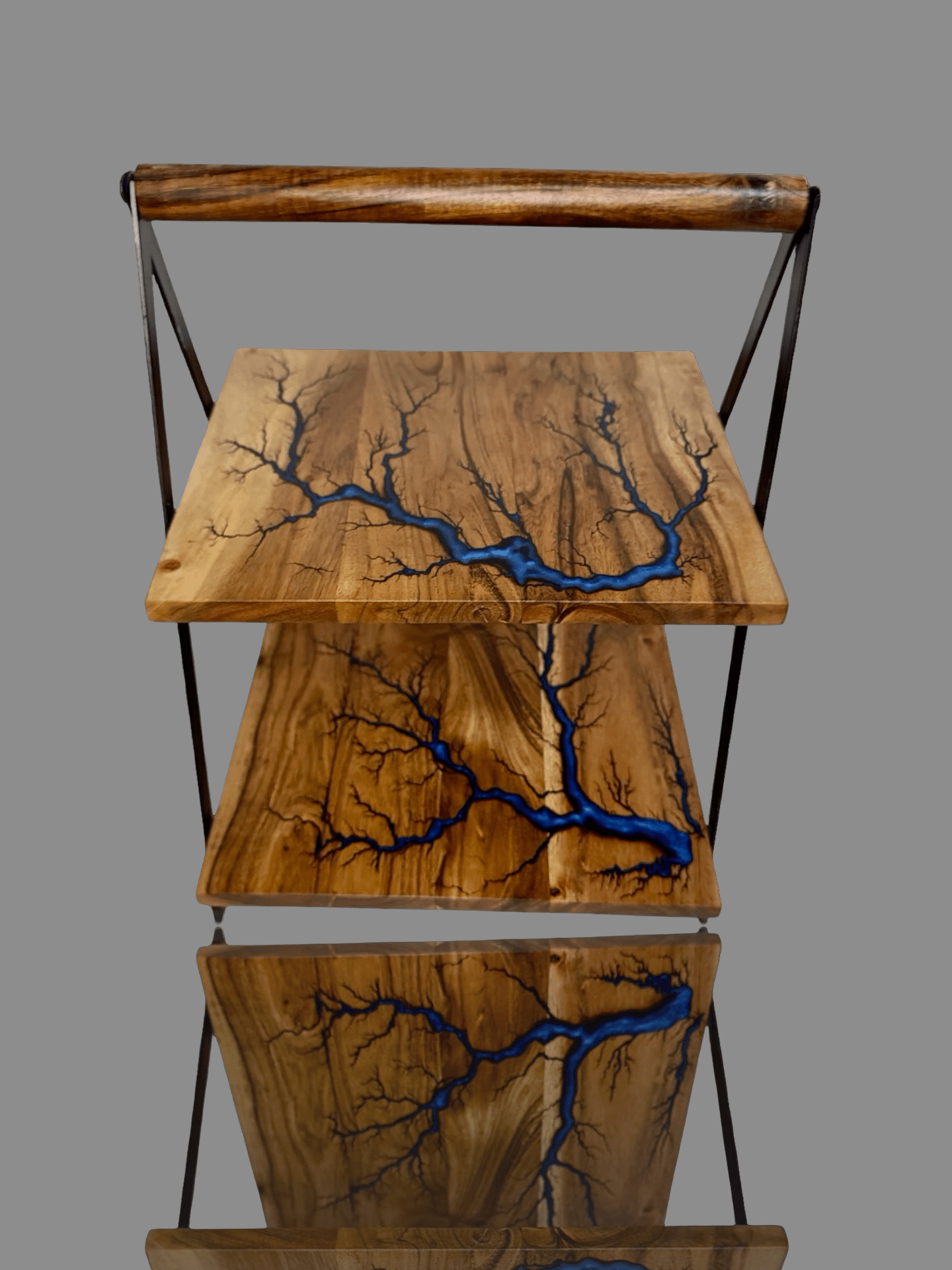 Fractal Flow Designs premium resin cake stand – Australian timber serving and display stand, elegant centerpiece for weddings, anniversaries, and parties