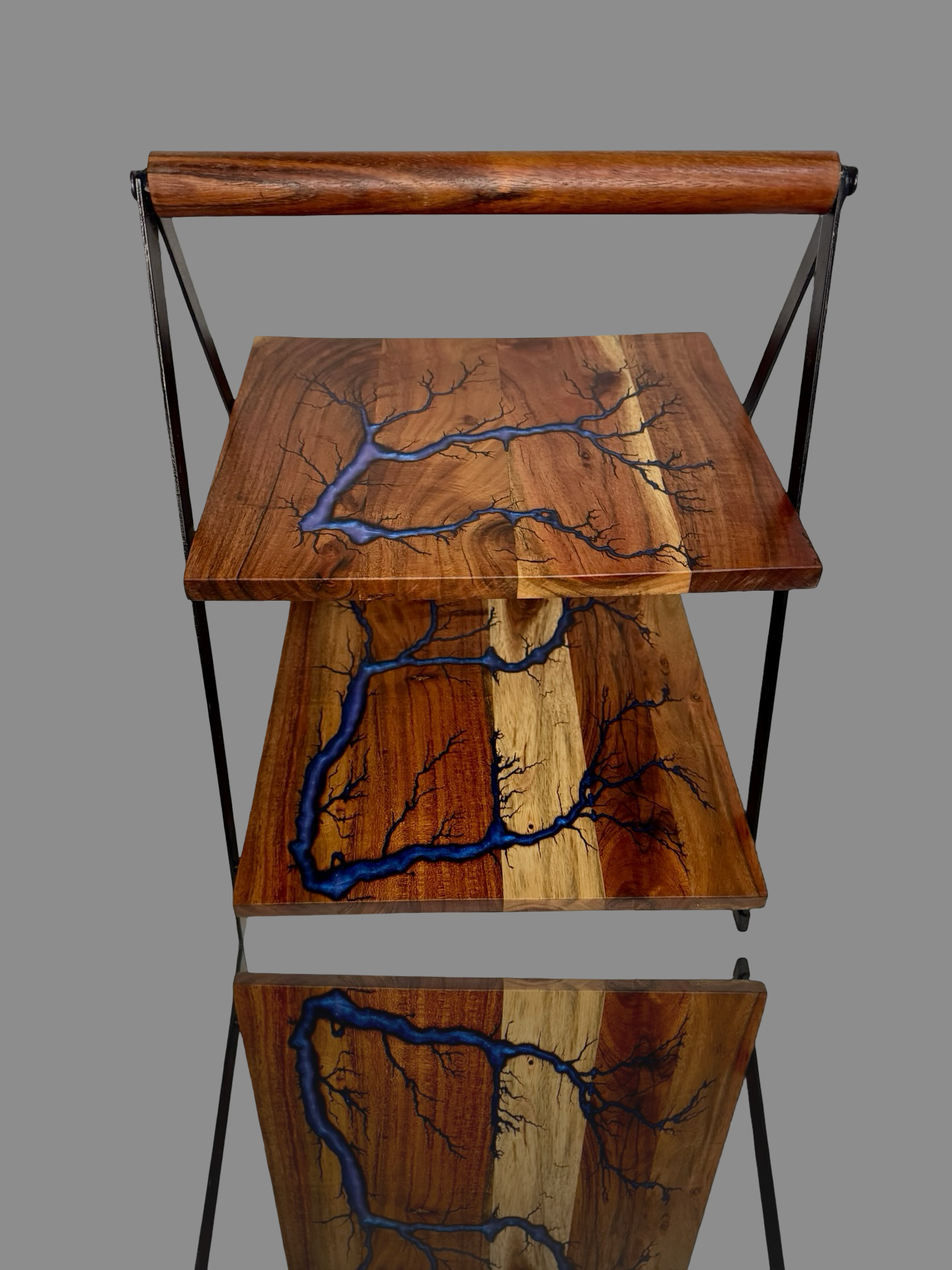 Fractal Flow Designs luxury cake stand – artisan resin and timber serving pedestal, perfect for entertaining, gifting, and showcasing desserts, Australian-made