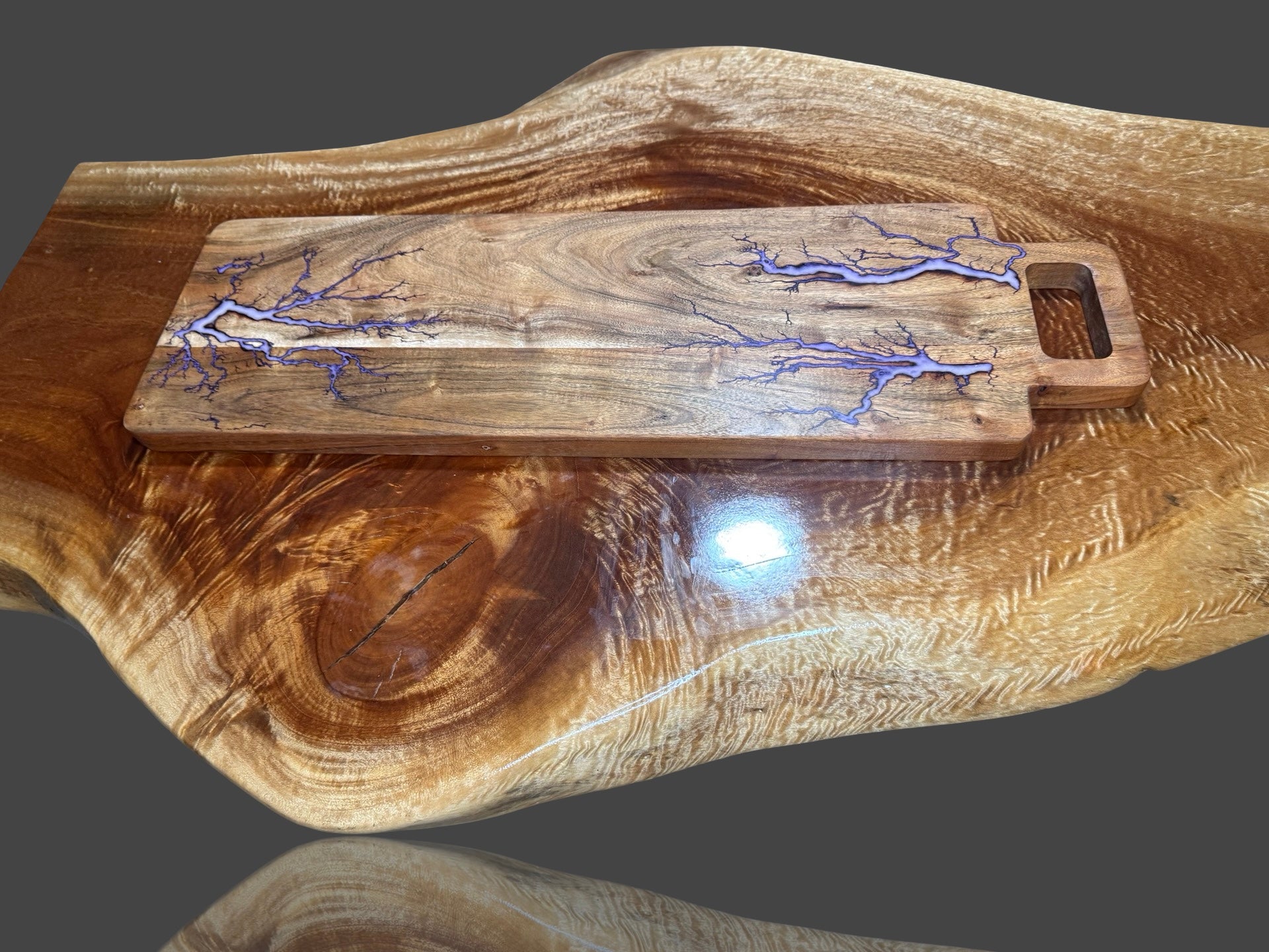 Handcrafted resin charcuterie board – artisan timber grazing platter for cheese, BBQ and entertaining in Australia