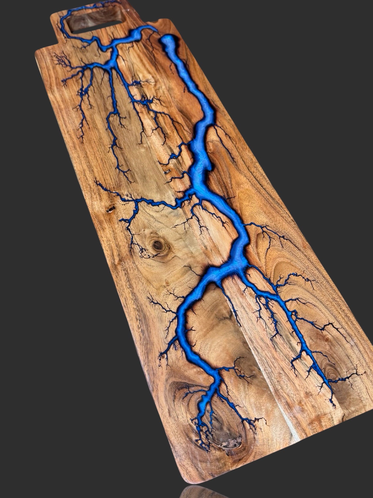 Resin charcuterie grazing board handcrafted by Fractal Flow Designs – Australian hardwood with resin artistry and fractal burning. Premium timber platter for cheese, grazing, and entertaining. Made in Bairnsdale Victoria, artisan gift for weddings and birthdays.