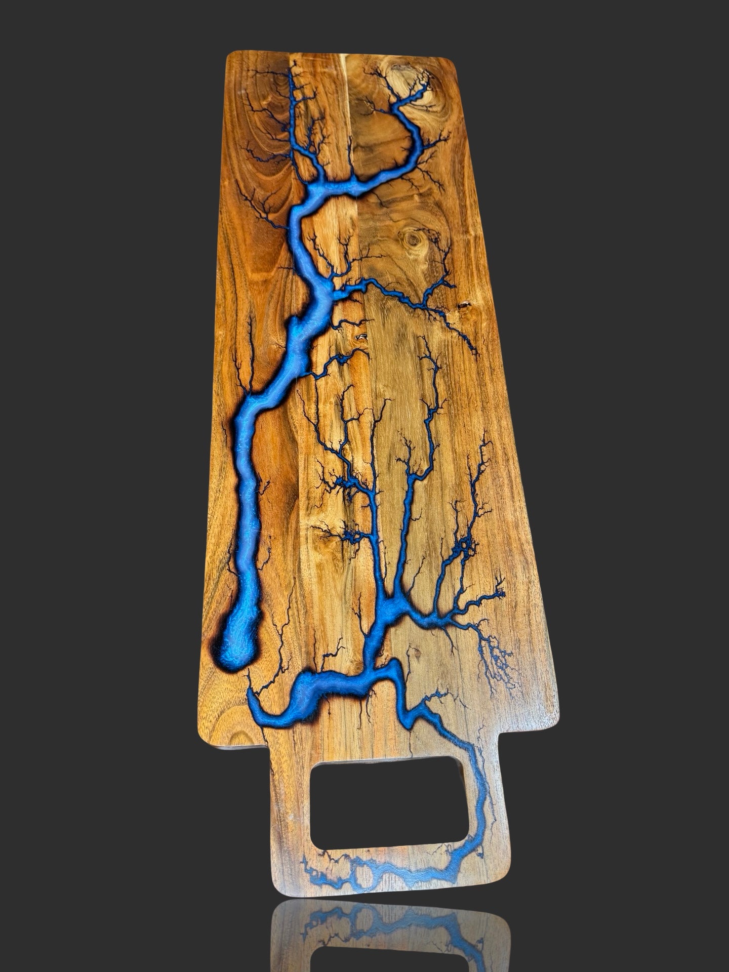 Fractal Flow Designs premium charcuterie board – handcrafted resin and timber platter made from Australian hardwood with fractal burning. Luxury artisan serving board for cheese and grazing. Made in Bairnsdale Victoria, perfect wedding and anniversary gift idea.