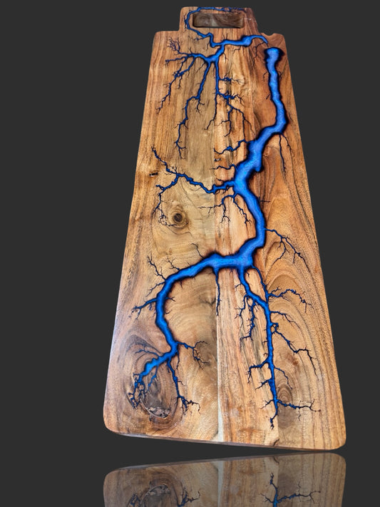 Luxury resin charcuterie board from Fractal Flow Designs – handcrafted from Australian hardwood with fractal burning. Premium artisan platter for cheese, grazing spreads, and entertaining. Perfect wedding, anniversary, or birthday gift, made in Bairnsdale Victoria.