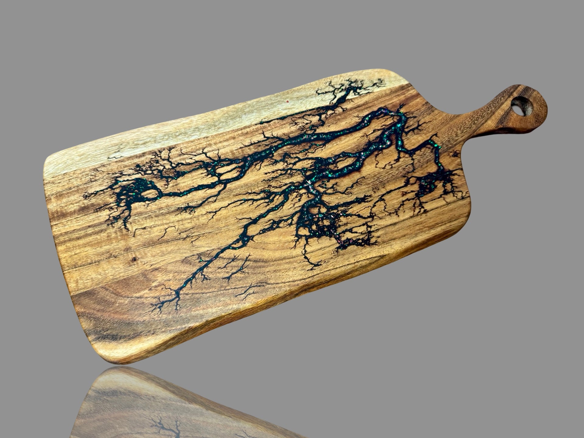 Resin board paddle for cheese, grazing, and entertaining – handmade