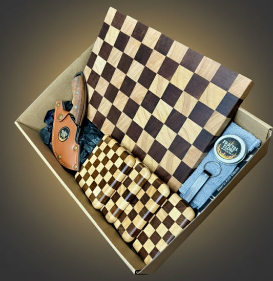 Fractal Flow Designs cheese board gift set handcrafted in East Gippsland