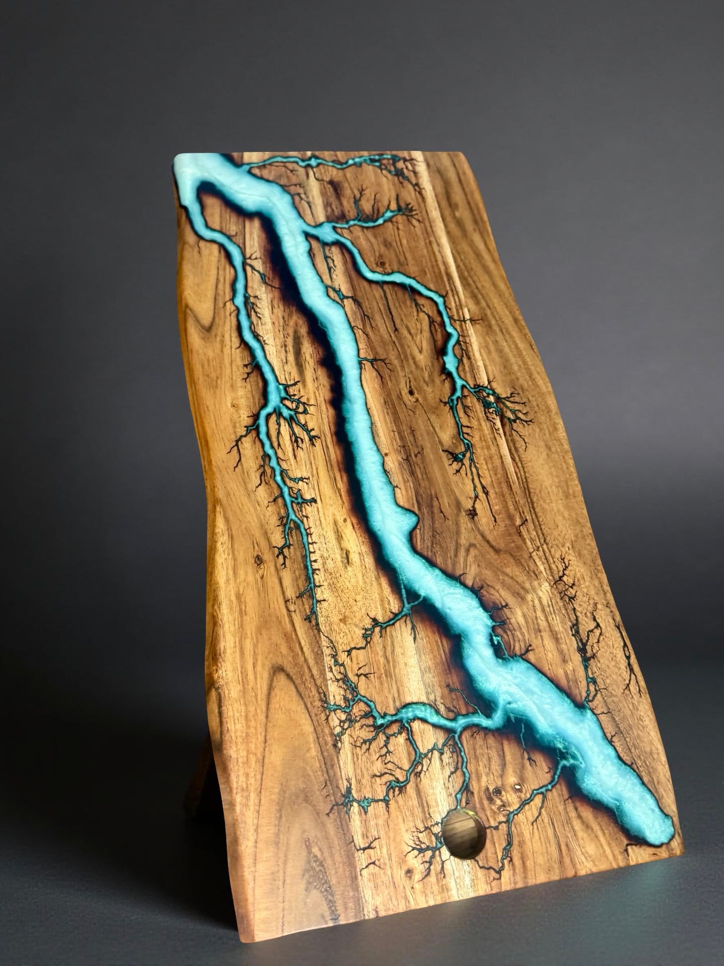 Artisan charcuterie board resin and timber Australian made luxury serving board