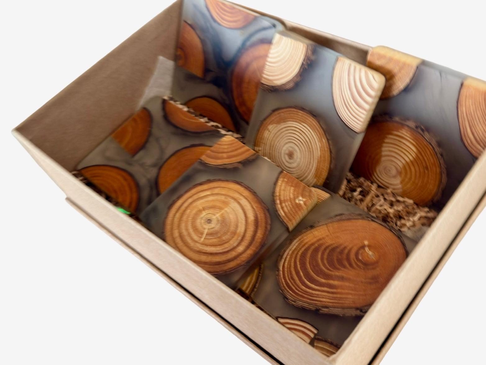 Handcrafted resin coasters Australia, premium fractal burning art by Fractal Flow Designs, East Gippsland