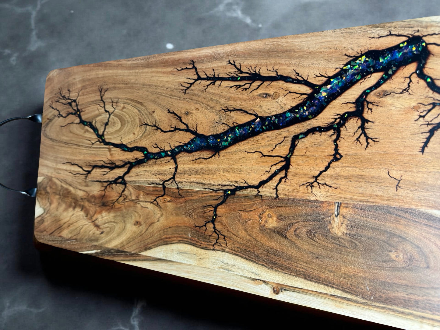 Australian resin serving board luxury handmade timber homeware