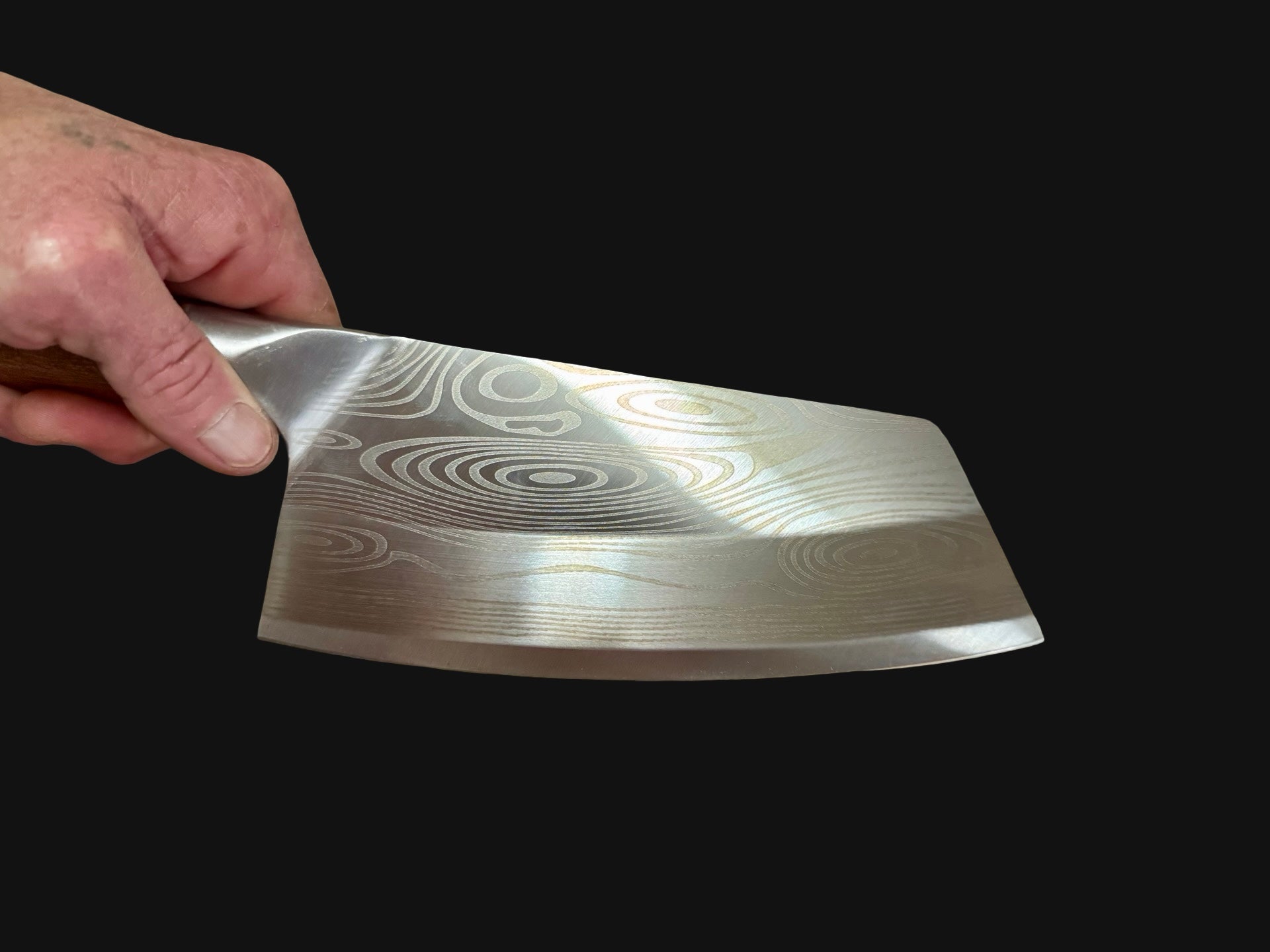 Premium folded steel forged Japanese cleaver by Fractal Flow Designs – high-quality kitchen knife for chefs and home cooks in Australia.