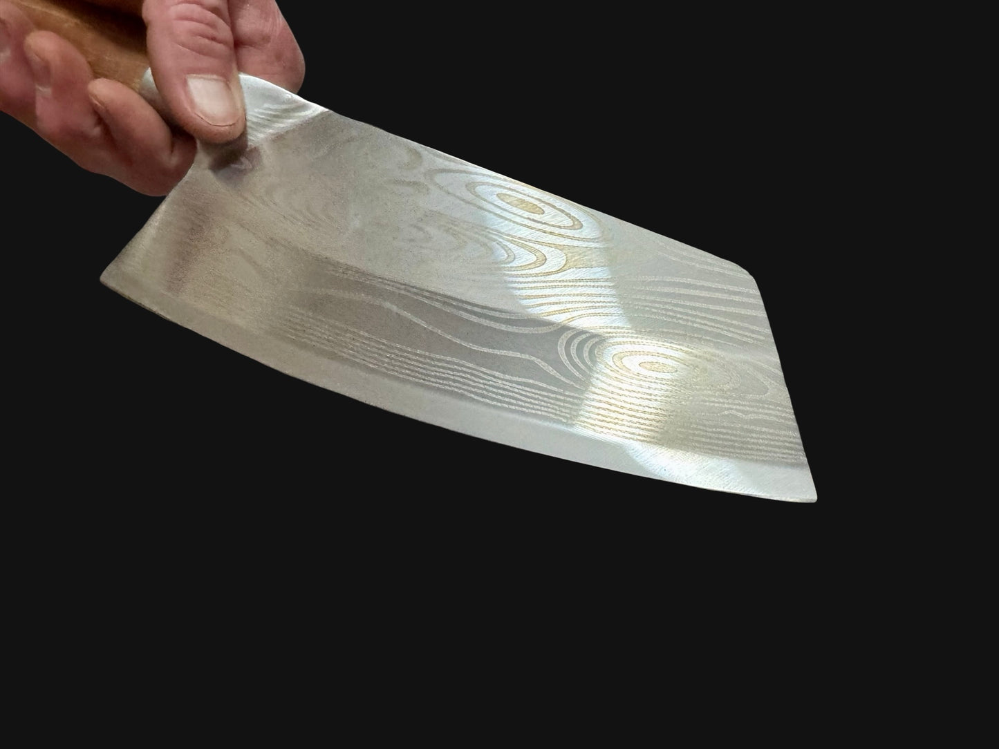 Fractal Flow Designs folded steel Japanese cleaver – professional-grade forged kitchen knife handmade for Australian kitchens