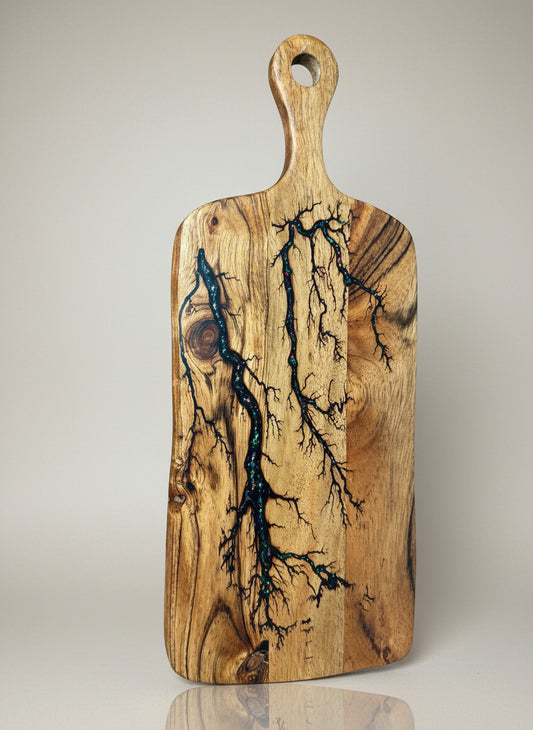 Fractal Flow Designs resin cheese paddle board, Bairnsdale Victoria artisan homewares, ships Australia-wide