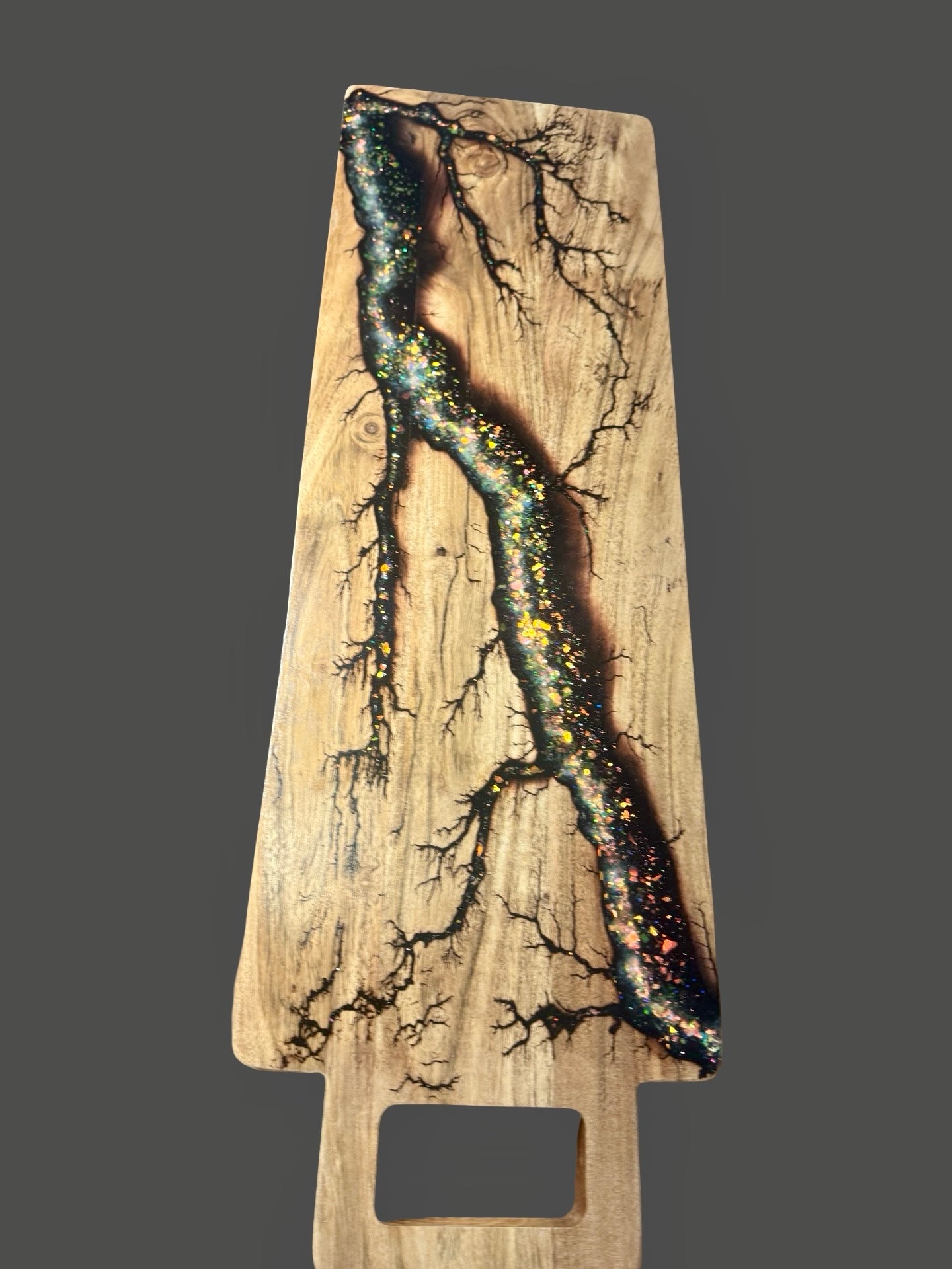 Australian made resin serving platter for entertaining cheese or grazing handcrafted in East Gippsland by Fractal Flow Designs