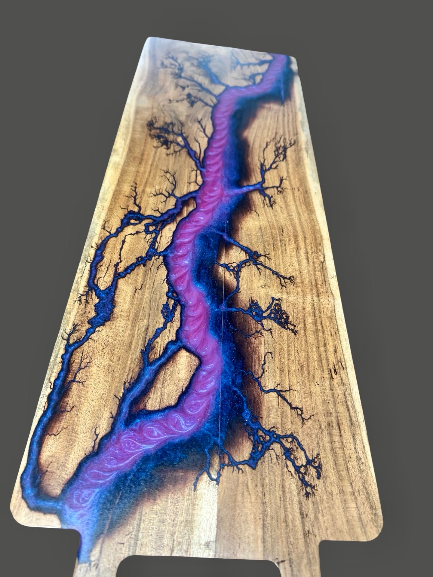 Handmade resin platter for cheese or grazing board Australian timber East Gippsland artisan Fractal Flow Designs