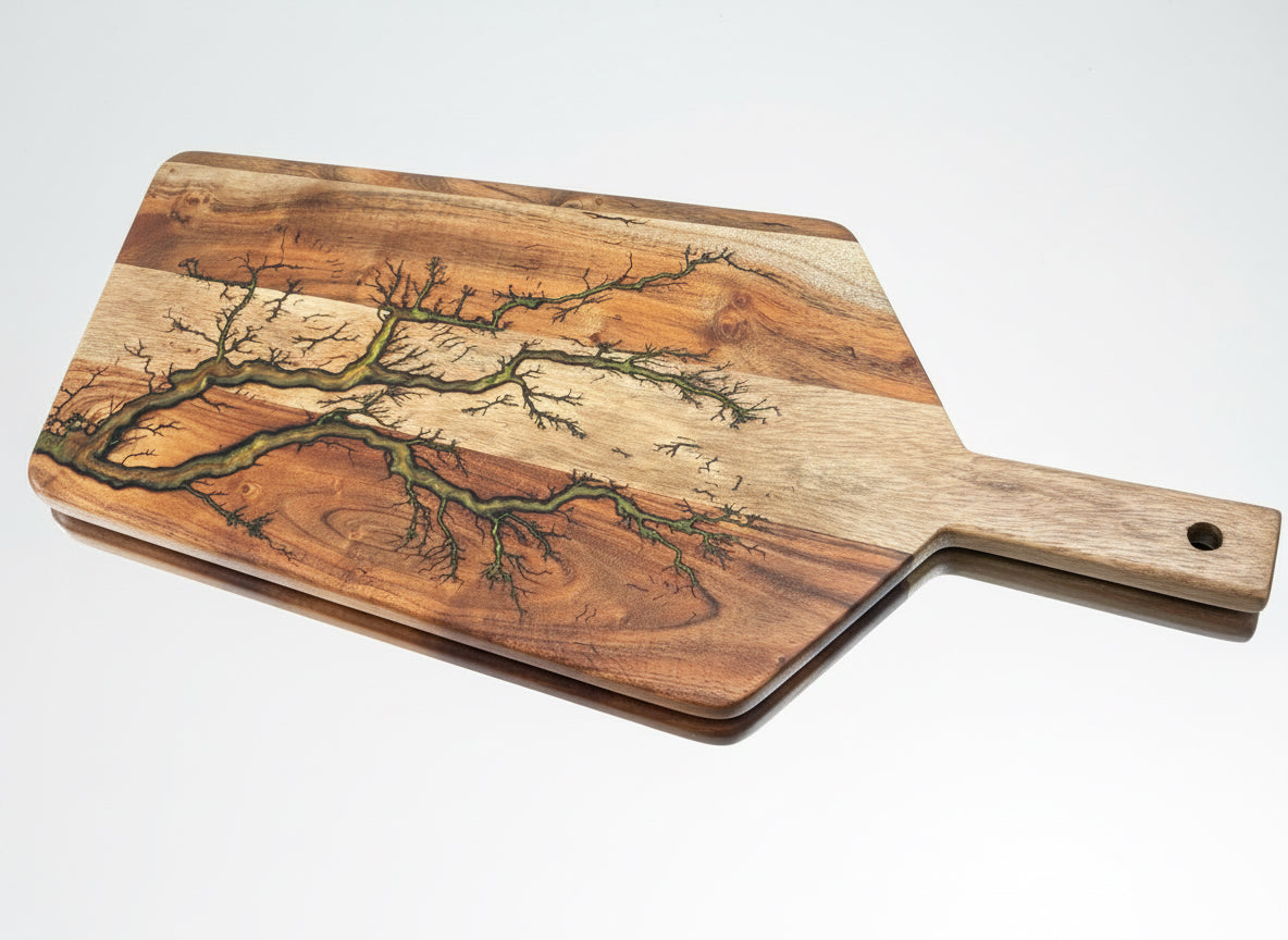 Large resin paddle board handcrafted in East Gippsland with sustainable Australian timber
