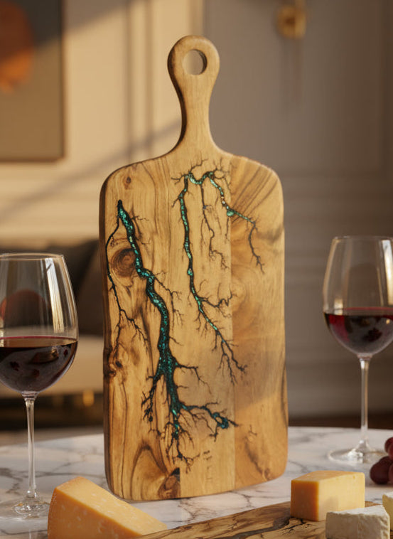 Australian resin boards cheese paddle, luxury grazing platter accessory made in Bairnsdale by artisan woodworkers