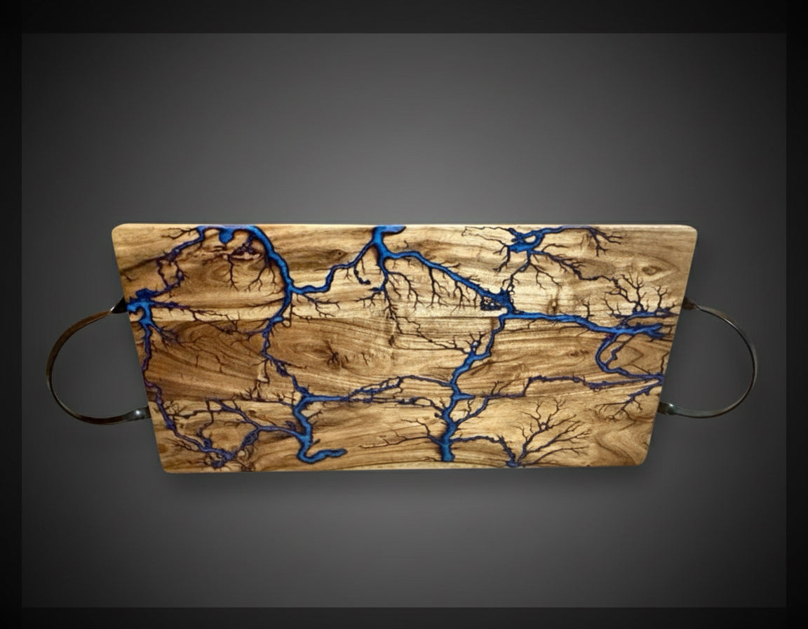 Resin serving board Australia – handcrafted timber charcuterie and grazing platter, premium gift by Fractal Flow Designs - Australia wide shipping