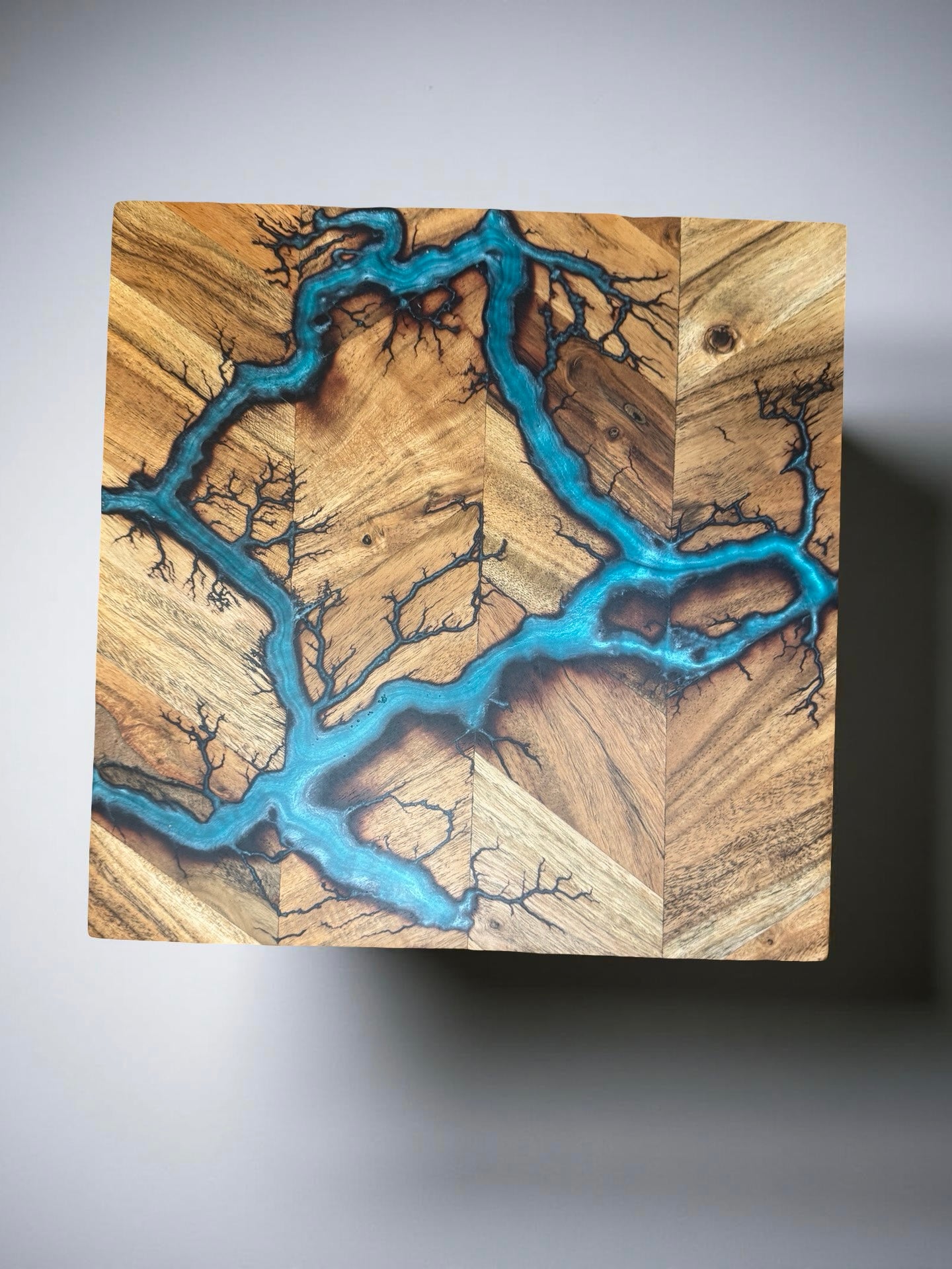 Resin Chopping Board Australia | Lagoon Blue | Fractal Flow Designs | Australia