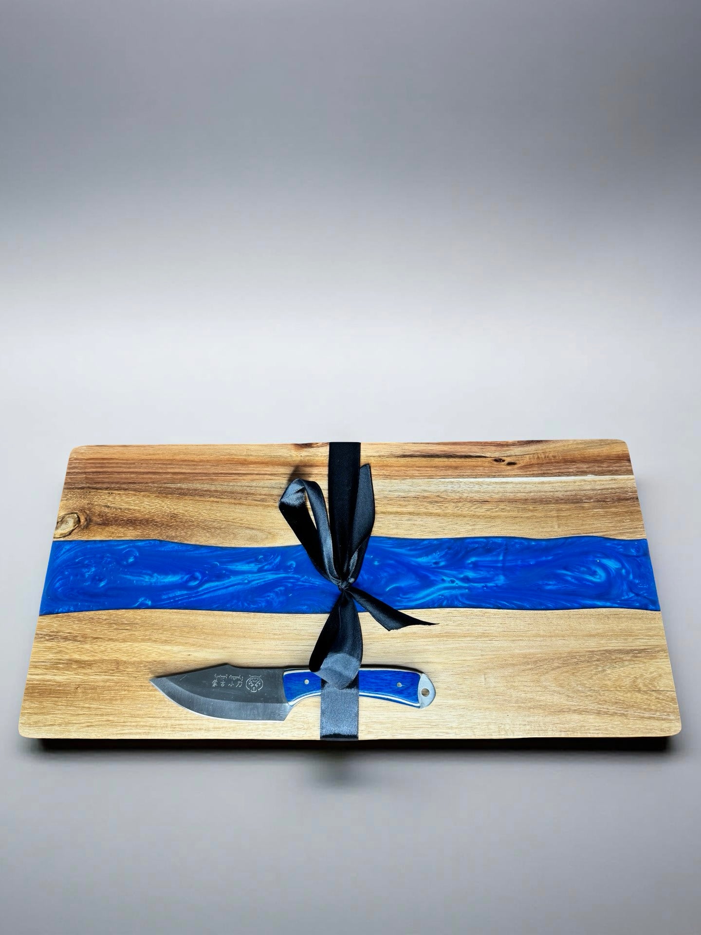Blue river charcuterie board Australian timber resin boards Australia handcrafted gift ready