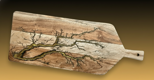 Large resin paddle grazing board, Australia’s #1 Resin board brand– artisan resin platter for weddings, anniversaries, and gourmet cheese spreads.