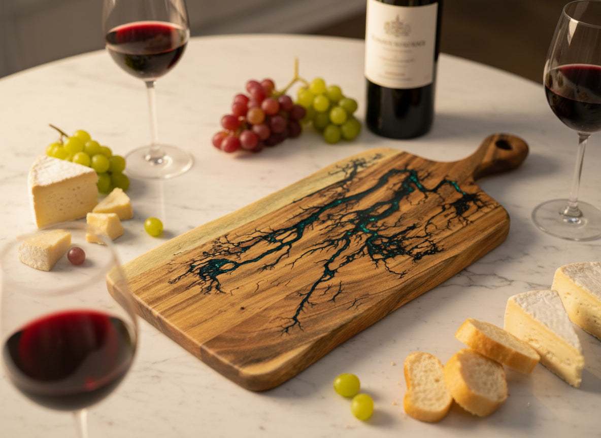 Luxury resin board paddle for cheese and grazing platters, East Gippsland