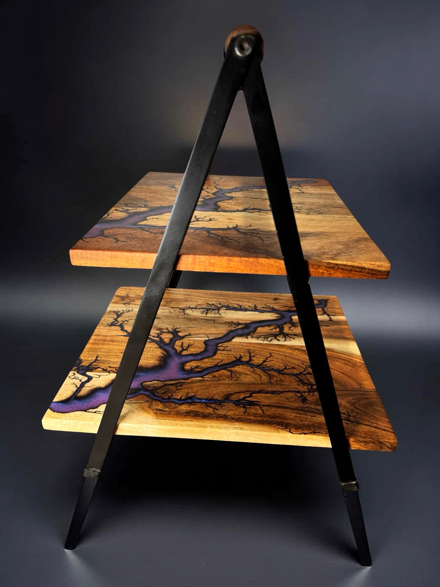 Luxury resin timber cake stand by Fractal Flow Designs perfect for gifting Australia wide