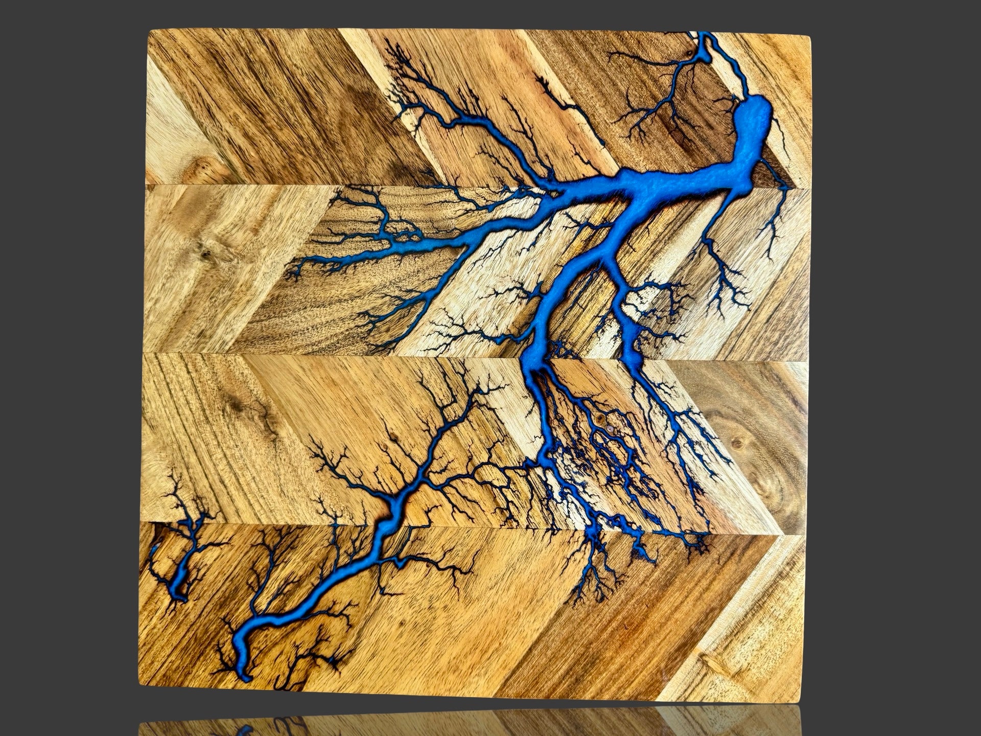 Fractal Flow Designs resin chopping board handcrafted in Bairnsdale, Victoria. Premium Australian timber board with resin artistry, perfect for daily kitchen prep - entertaining, and gift occasions.