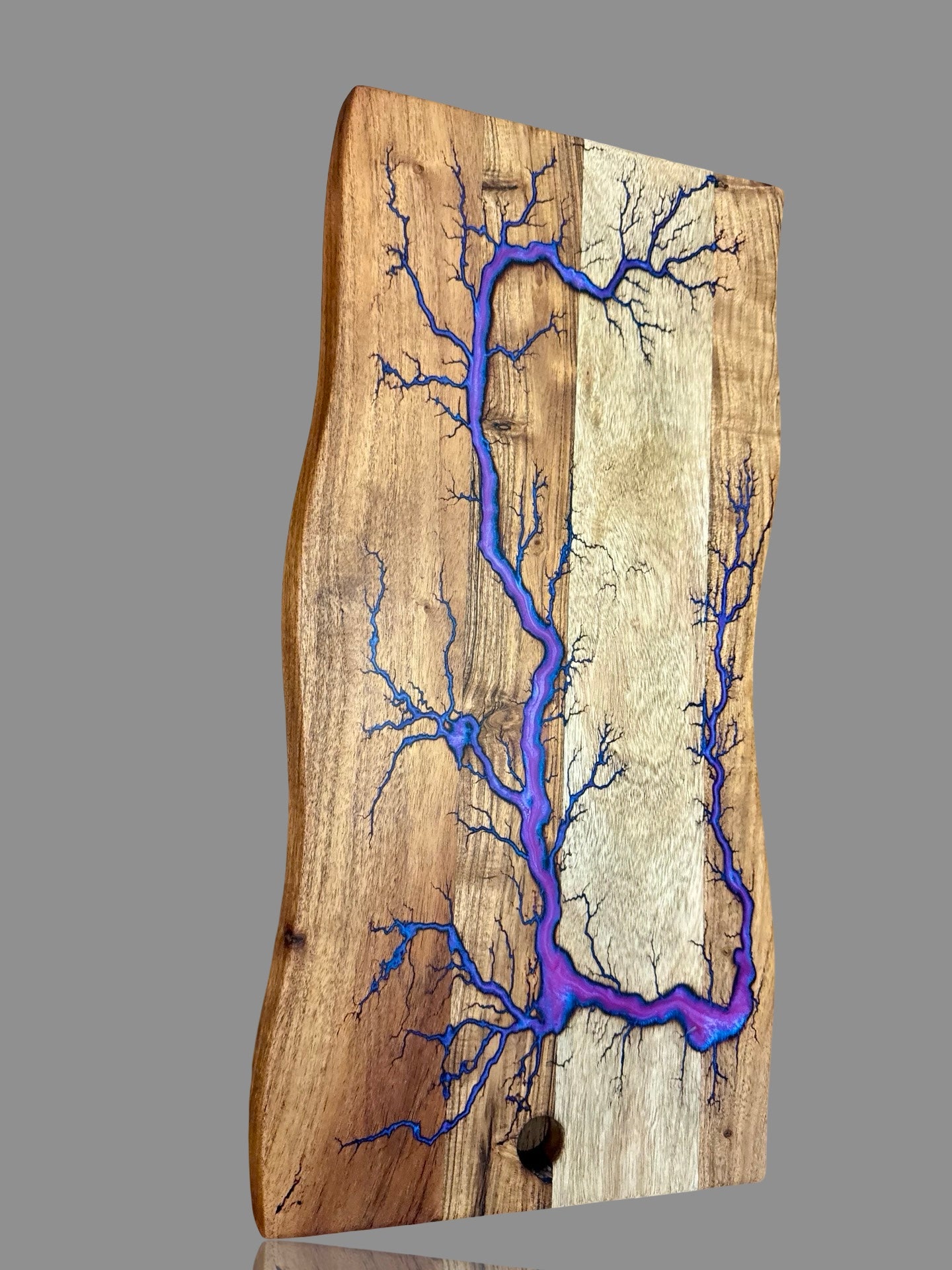 Superior Australian resin charcuterie board, live edge timber serving platter handmade by Fractal Flow Designs, ideal for housewarming or anniversary gifts