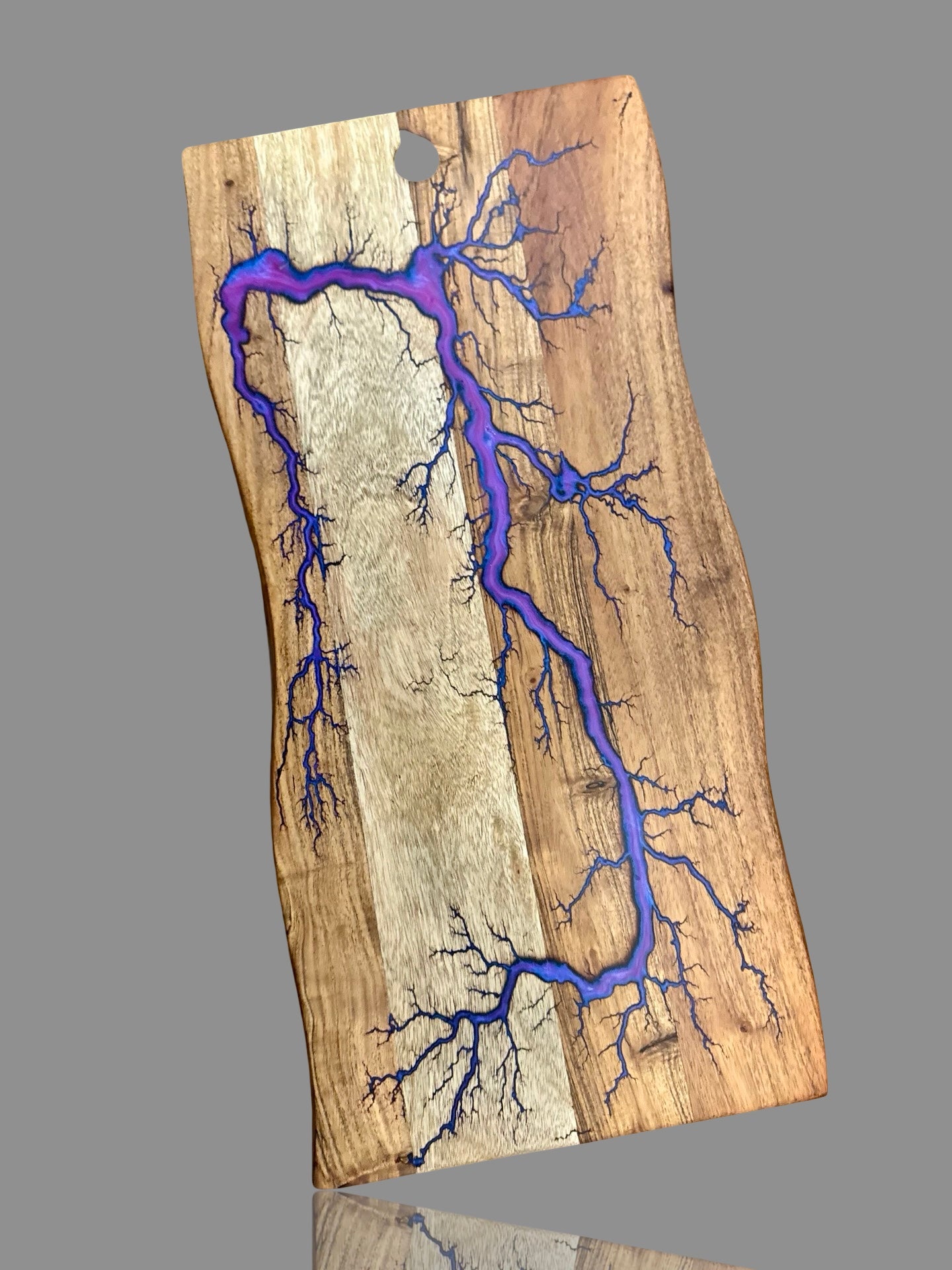 Fractal Flow Designs live edge resin board, artisan timber charcuterie platter handmade in Victoria, Australian gift idea for weddings, birthdays and home entertaining