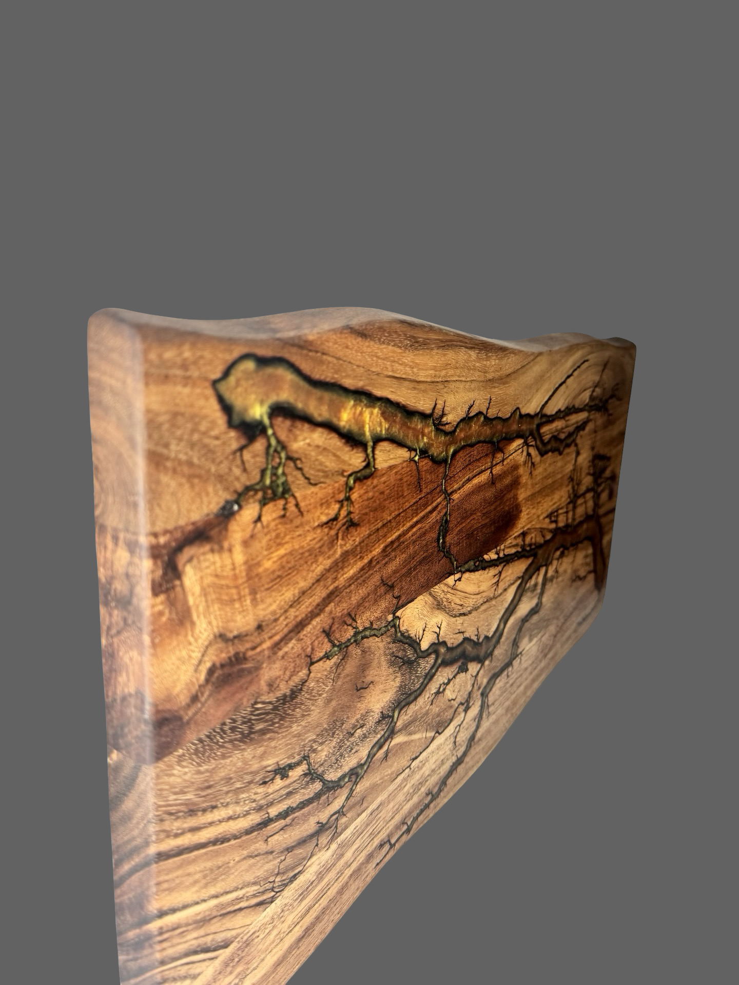 Fractal Flow Designs live edge charcuterie board – one-of-a-kind resin and timber serving platter, handcrafted in Bairnsdale, Victoria, perfect luxury gift