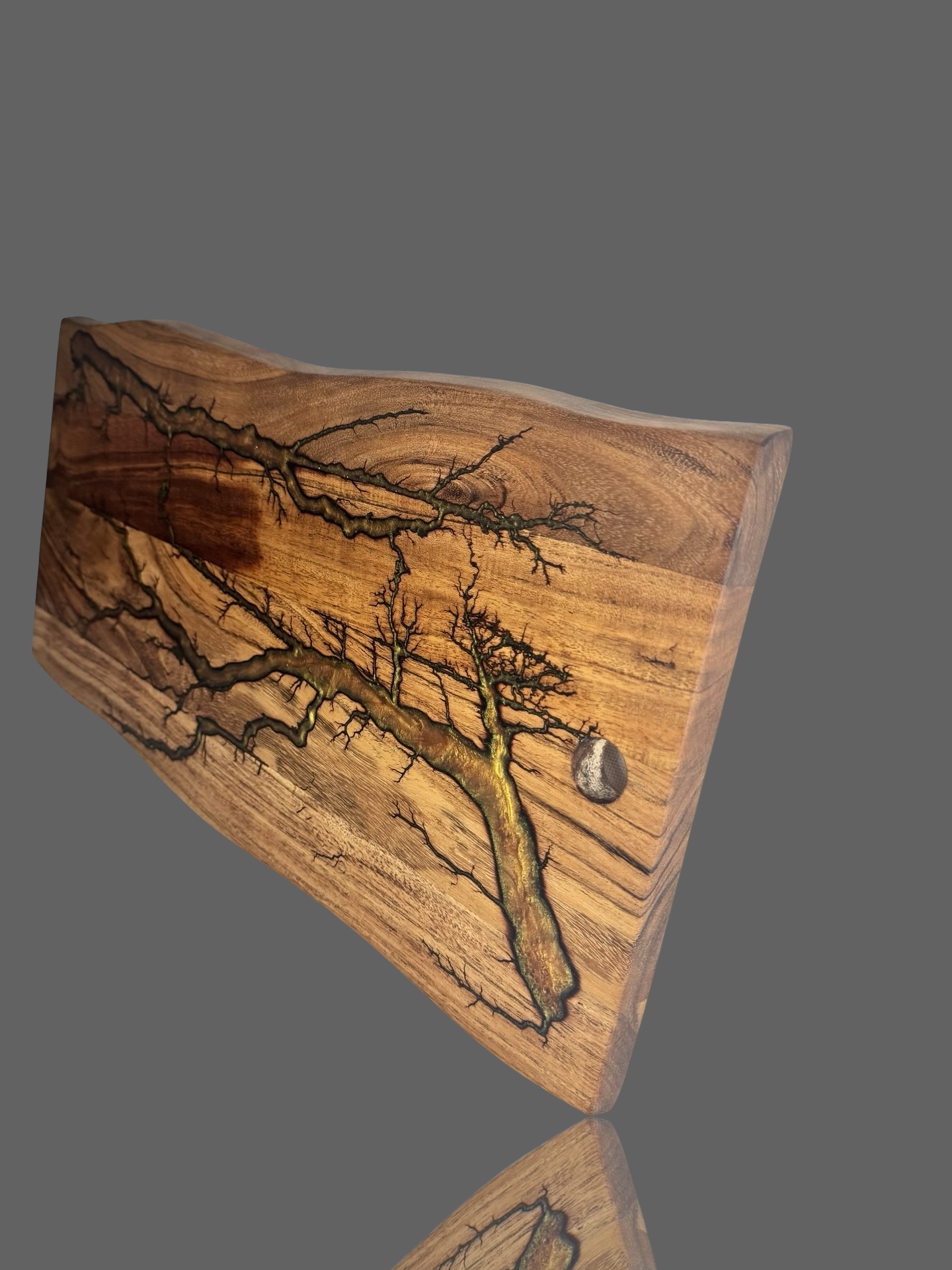Luxury live edge resin platter – handcrafted charcuterie and grazing board by Fractal Flow Designs, Australian-made from sustainable timber, gift-ready